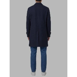 Dark blue single-breasted coat
