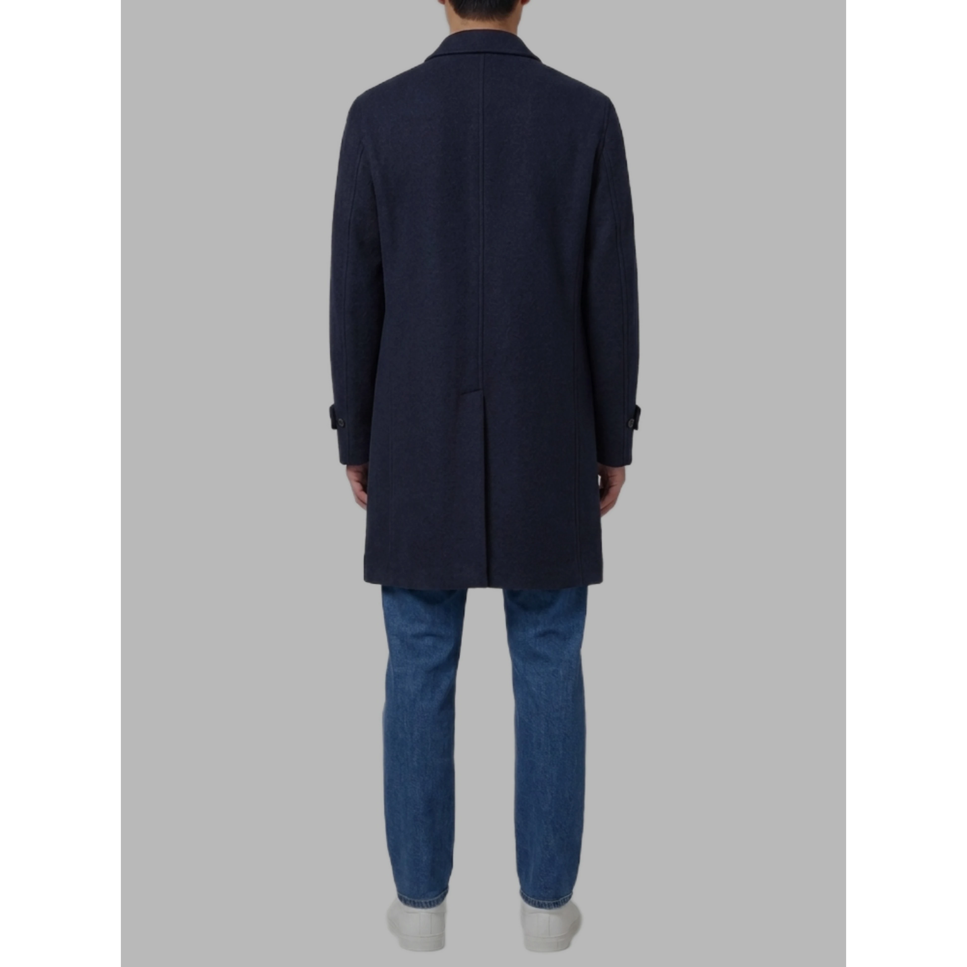 Dark blue single-breasted coat