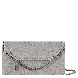 FALABELLA CONTINENTAL WALLET WITH CHAIN ECO SHAGGY DEER