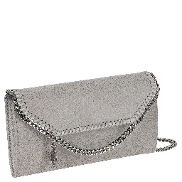 FALABELLA CONTINENTAL WALLET WITH CHAIN ECO SHAGGY DEER