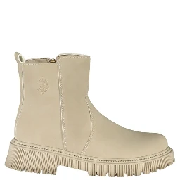 Beige Polyethylene Ankle Boots