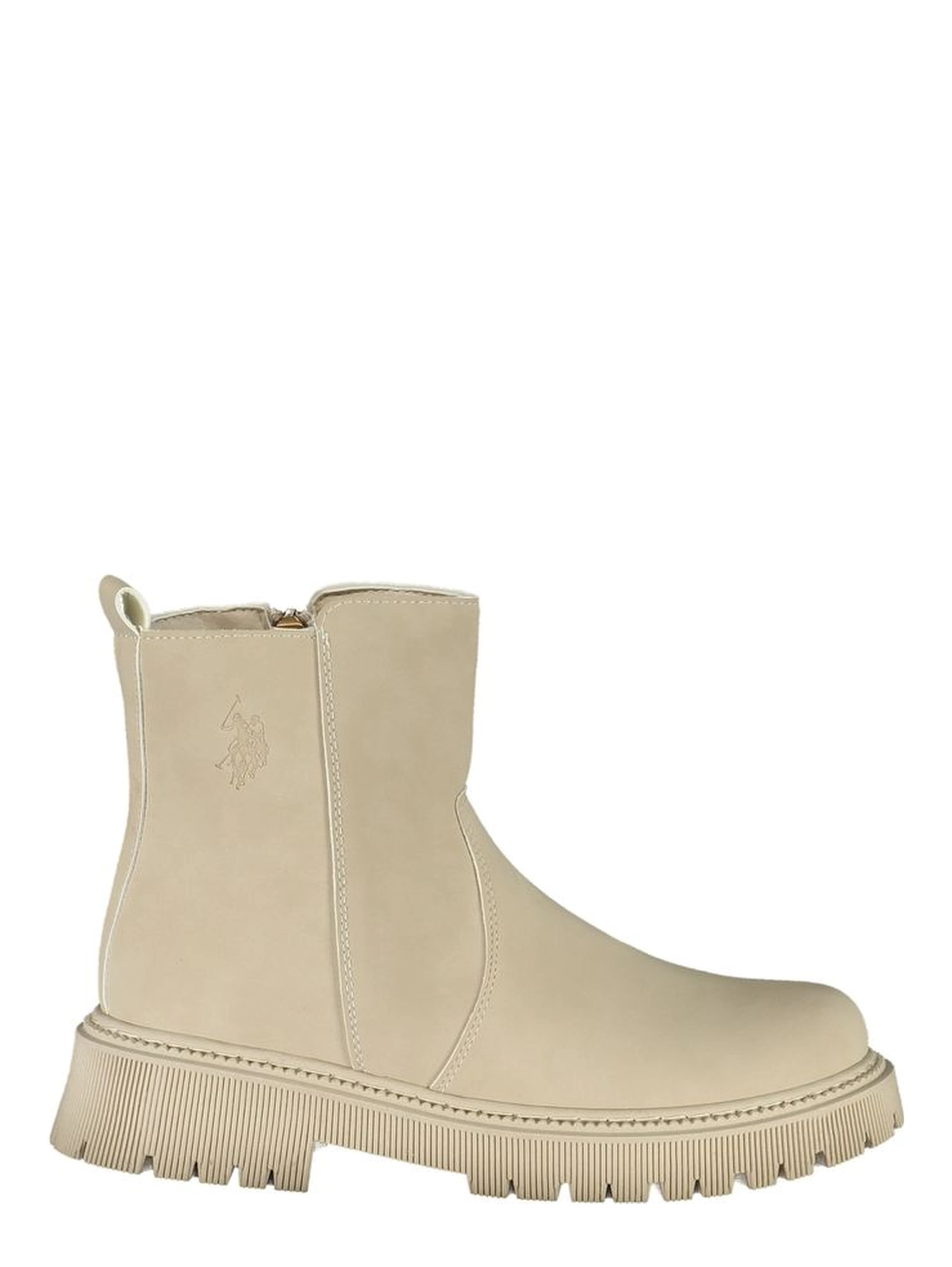 Beige Polyethylene Ankle Boots