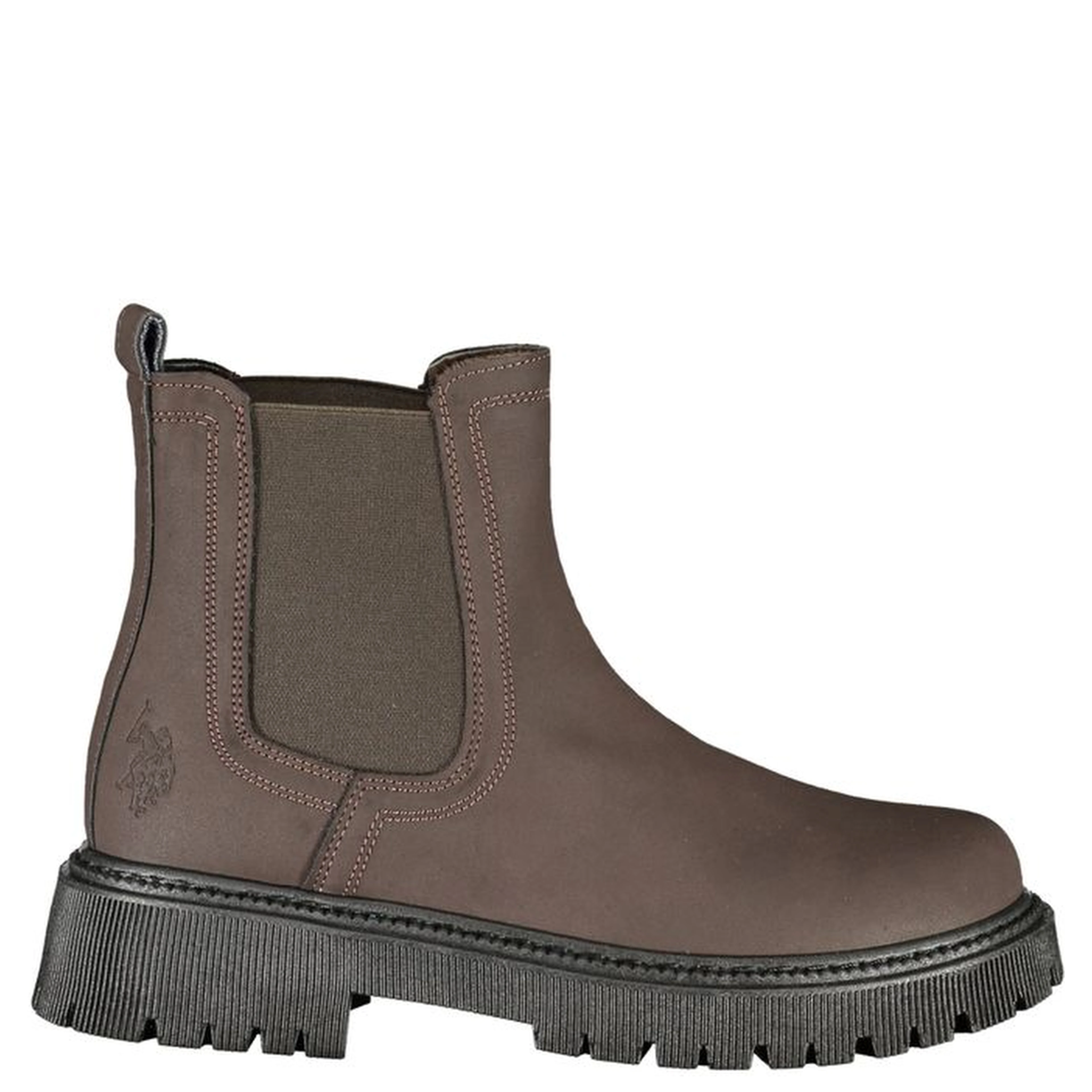 Brown Polyethylene Ankle Boots