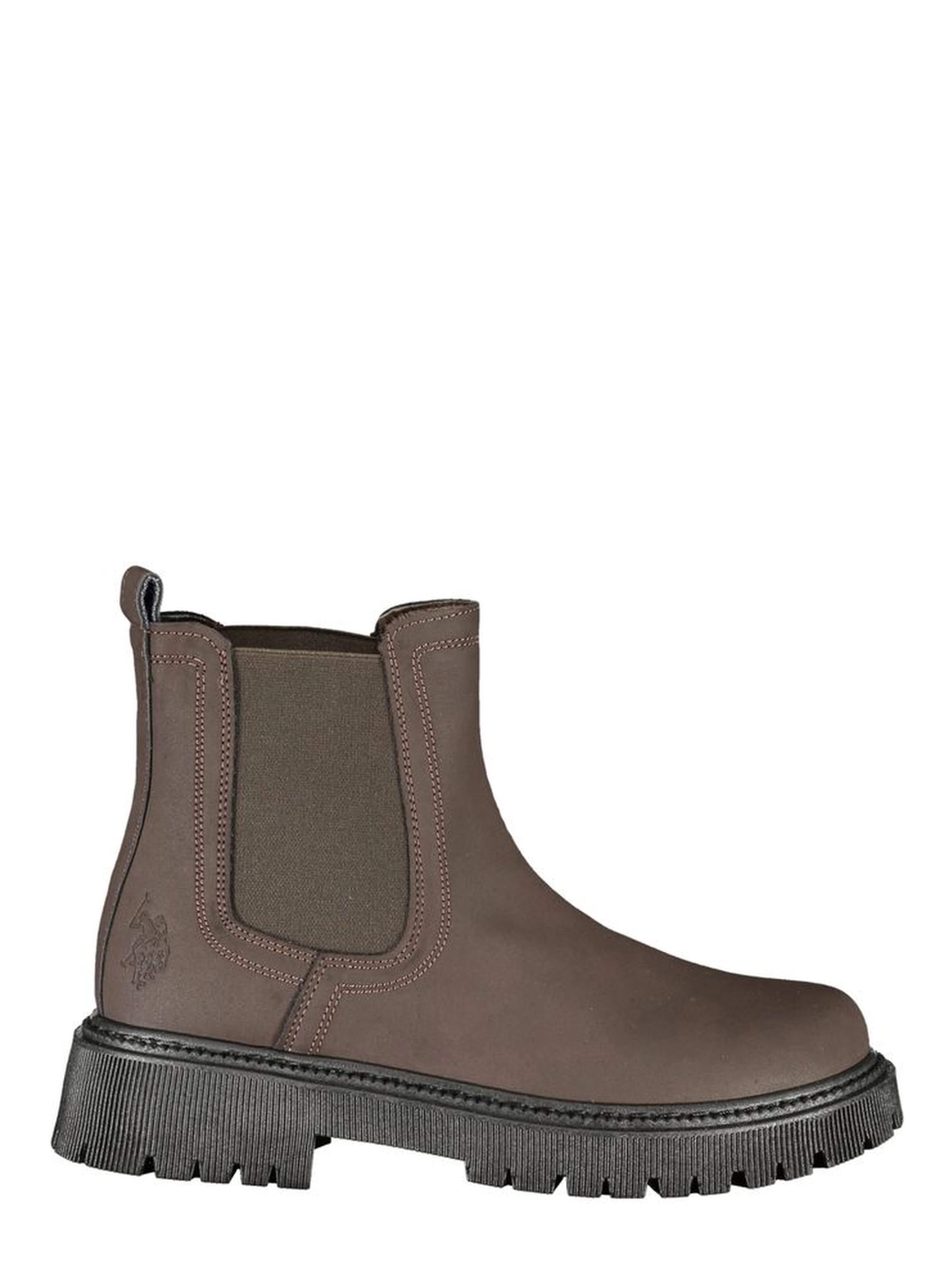 Brown Polyethylene Ankle Boots