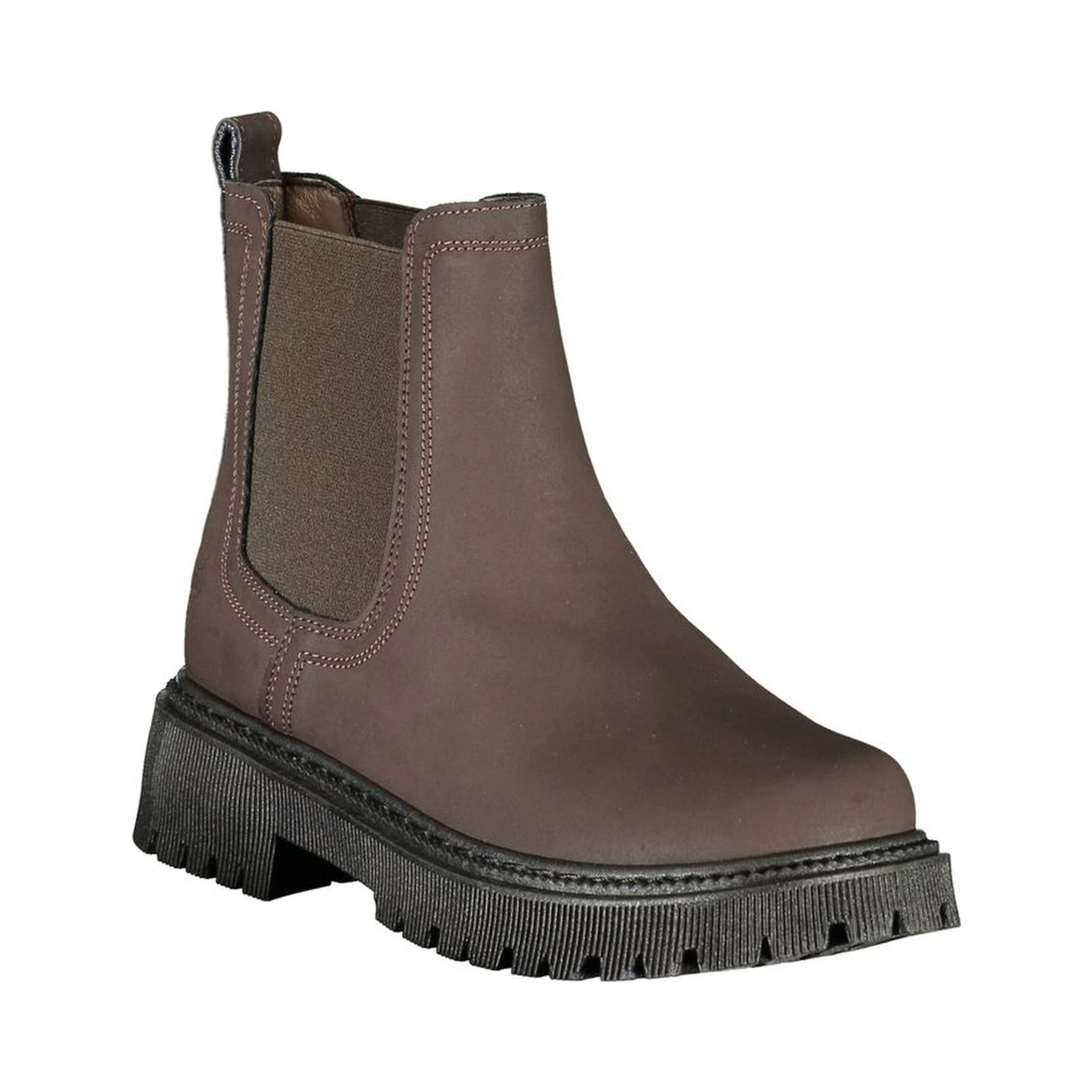 Brown Polyethylene Ankle Boots