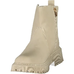 Beige Polyethylene Ankle Boots