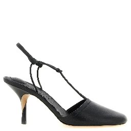 Black Lamb Leather High Heel Pumps