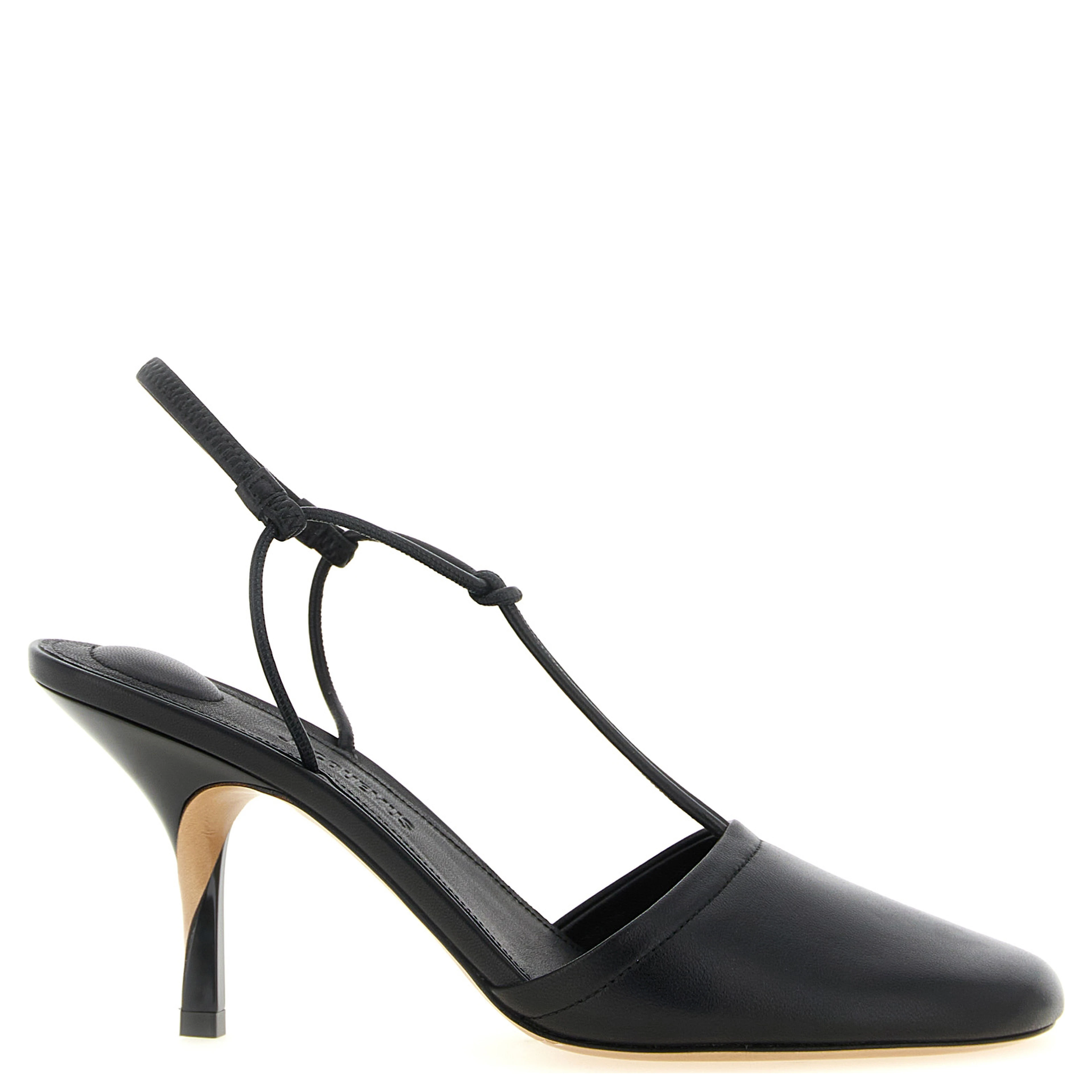 Black Lamb Leather High Heel Pumps