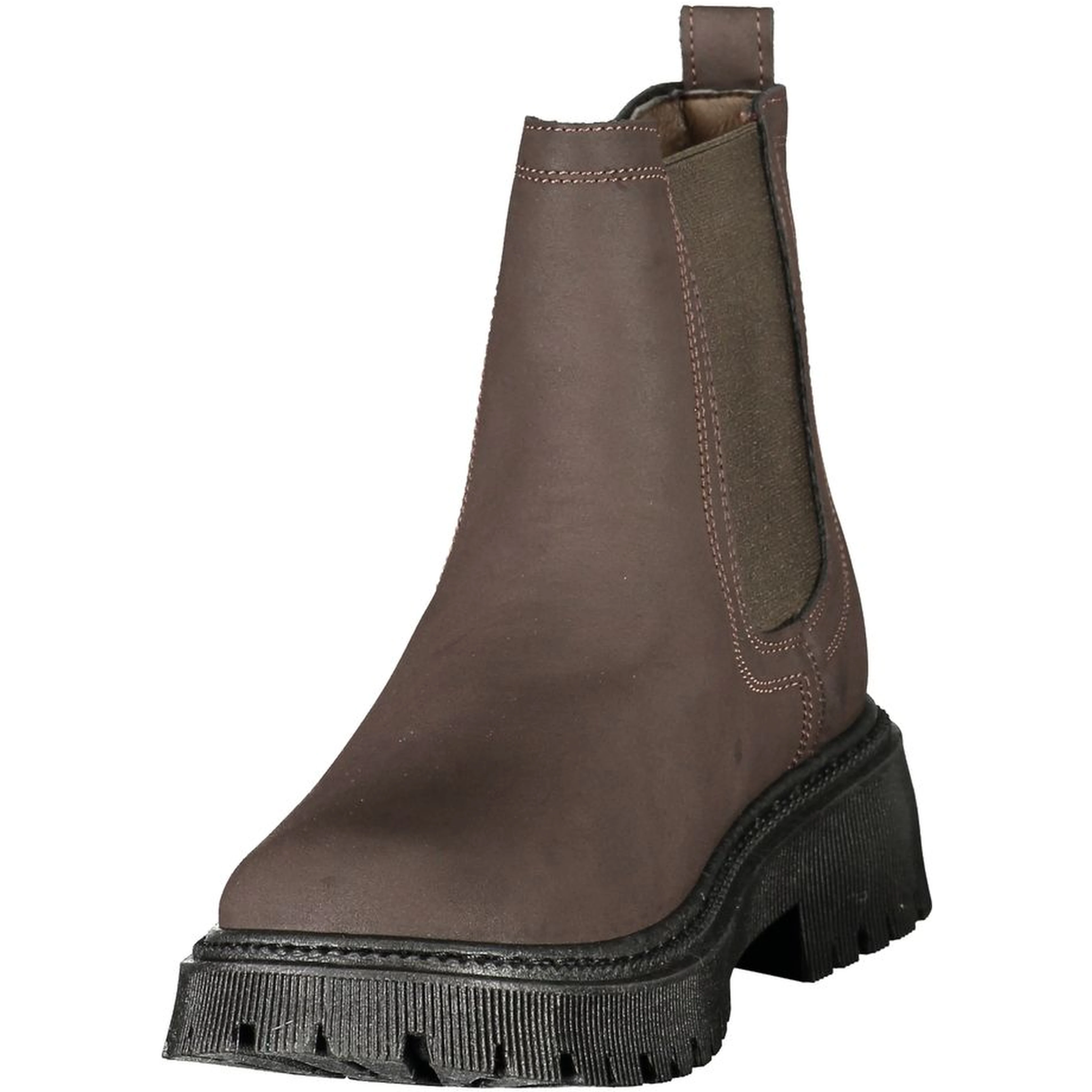 Brown Polyethylene Ankle Boots
