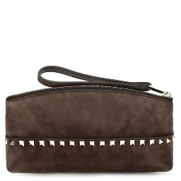 Brown Suede Leather Handbag