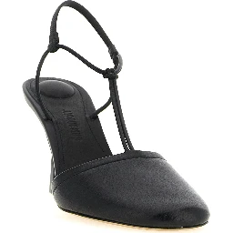 Black Lamb Leather High Heel Pumps