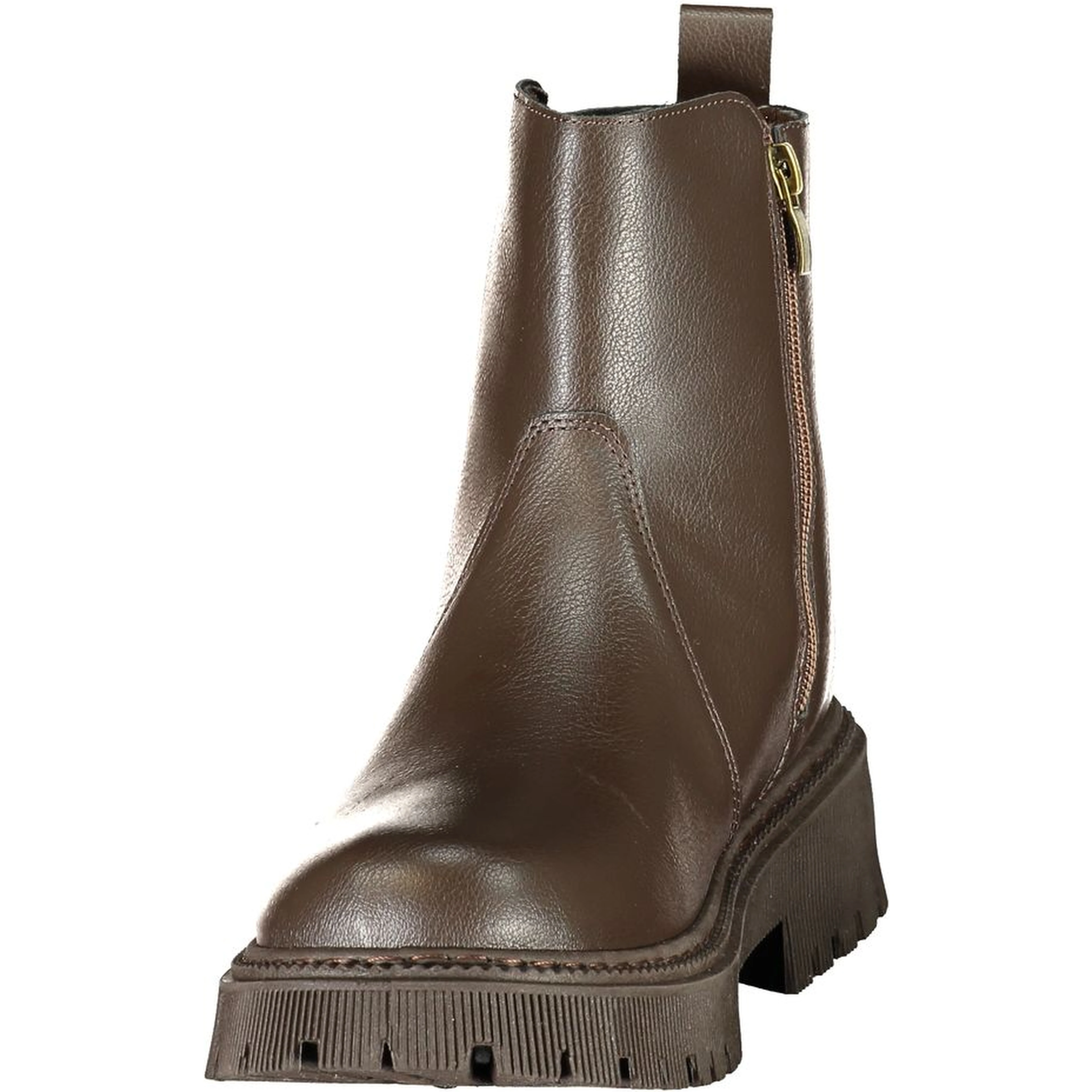 Brown Polyethylene Ankle Boots