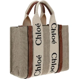 Brown Linen Handbag