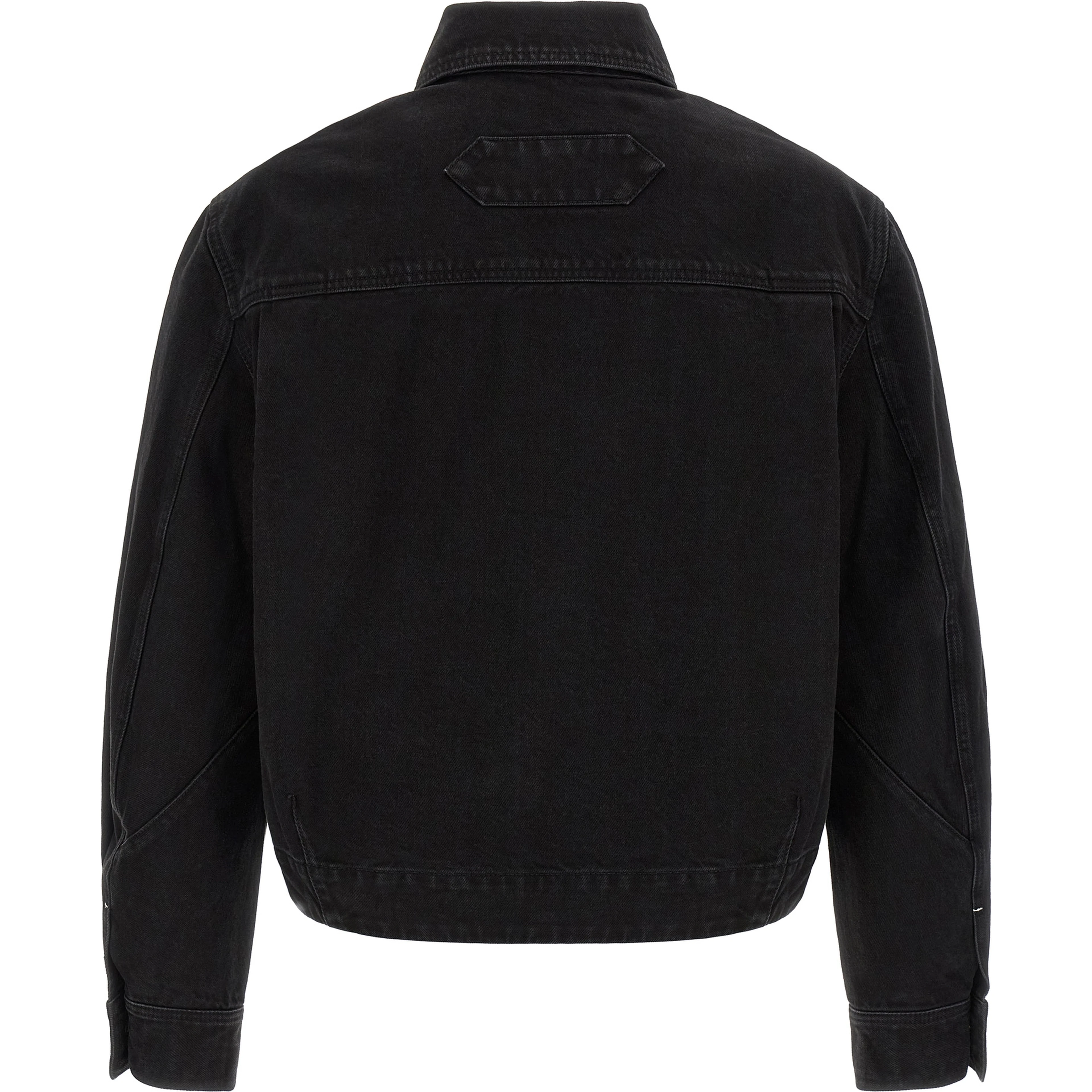 Black Cotton Denim Jacket