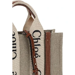 Brown Linen Handbag
