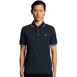 Blue Cotton Polo Shirt