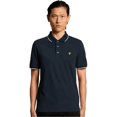 Blue Cotton Polo Shirt