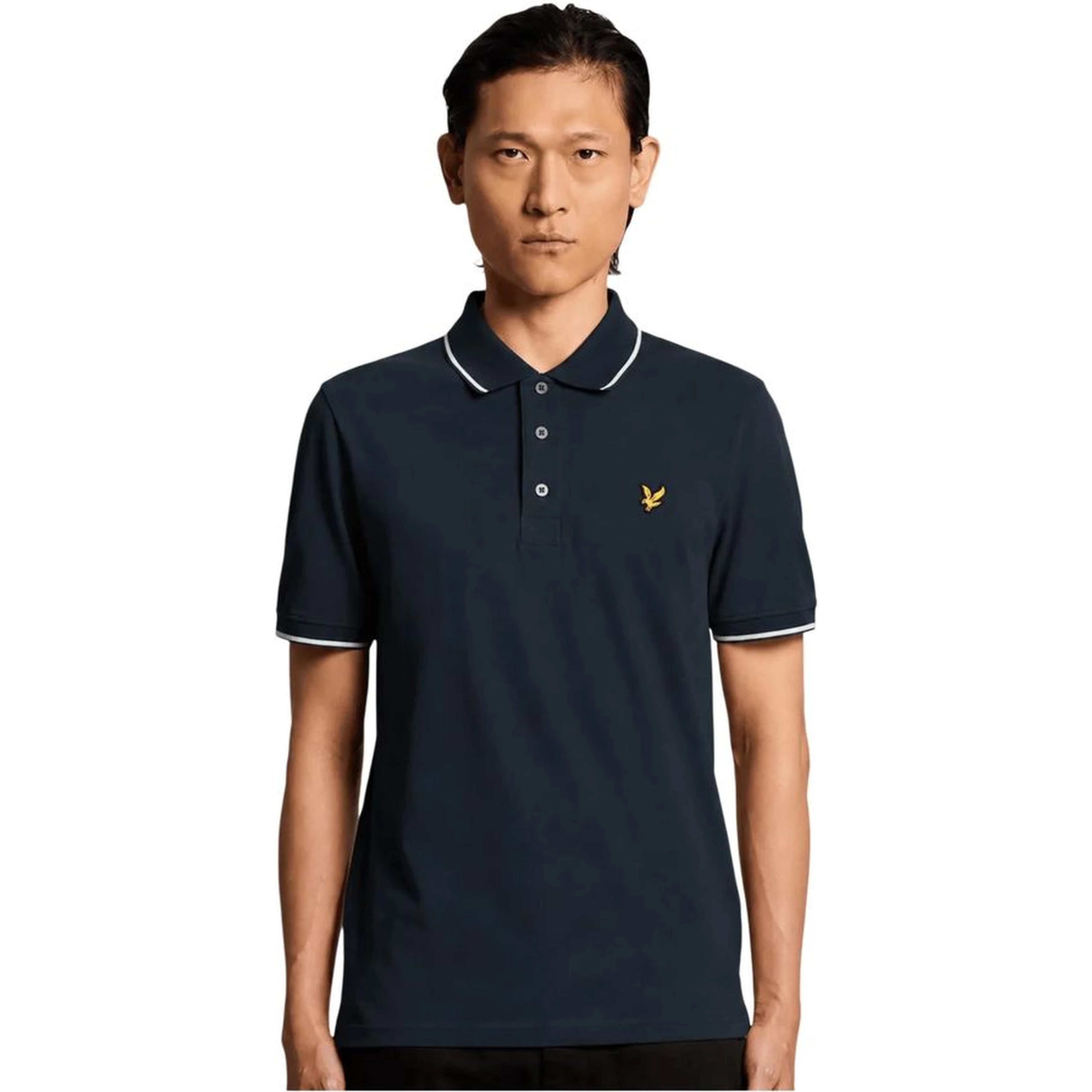 Blue Cotton Polo Shirt