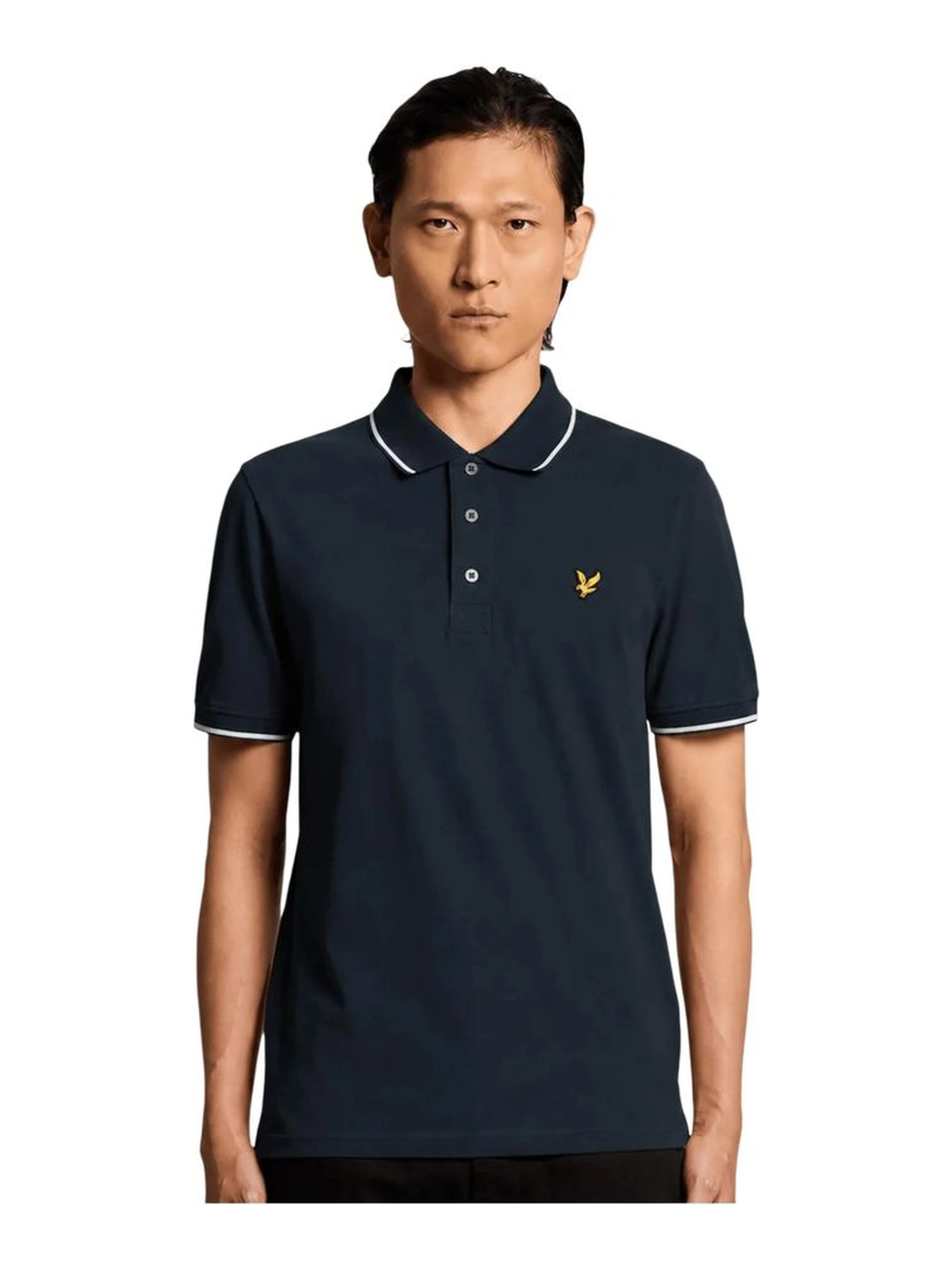 Blue Cotton Polo Shirt