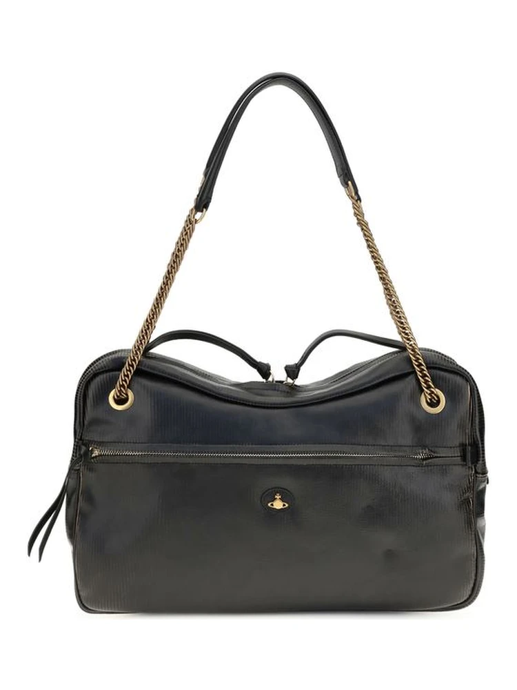 Black Calf Leather Bos Taurus Shoulder Bag
