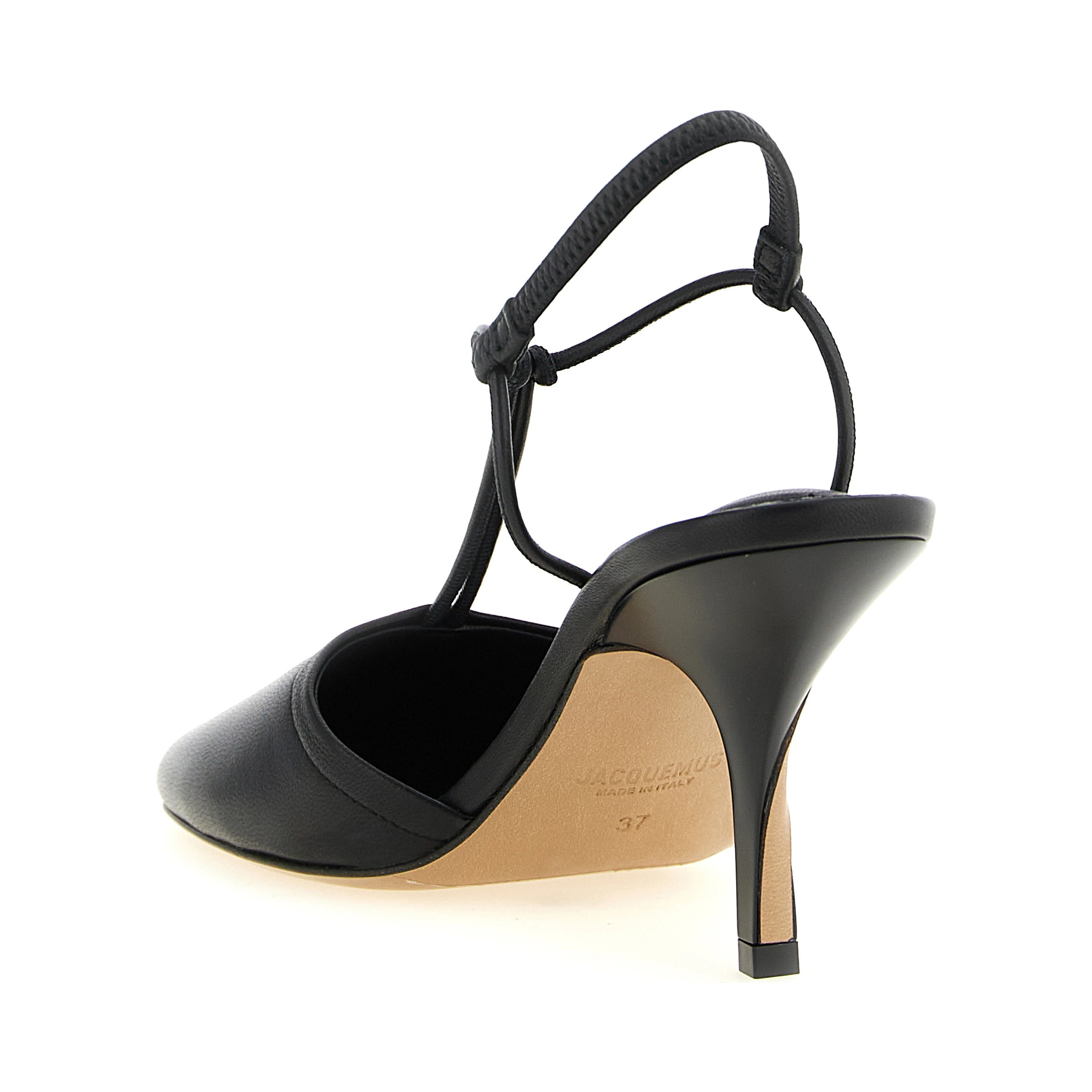 Black Lamb Leather High Heel Pumps