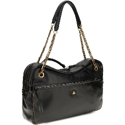 Black Calf Leather Bos Taurus Shoulder Bag