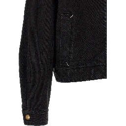 Black Cotton Denim Jacket