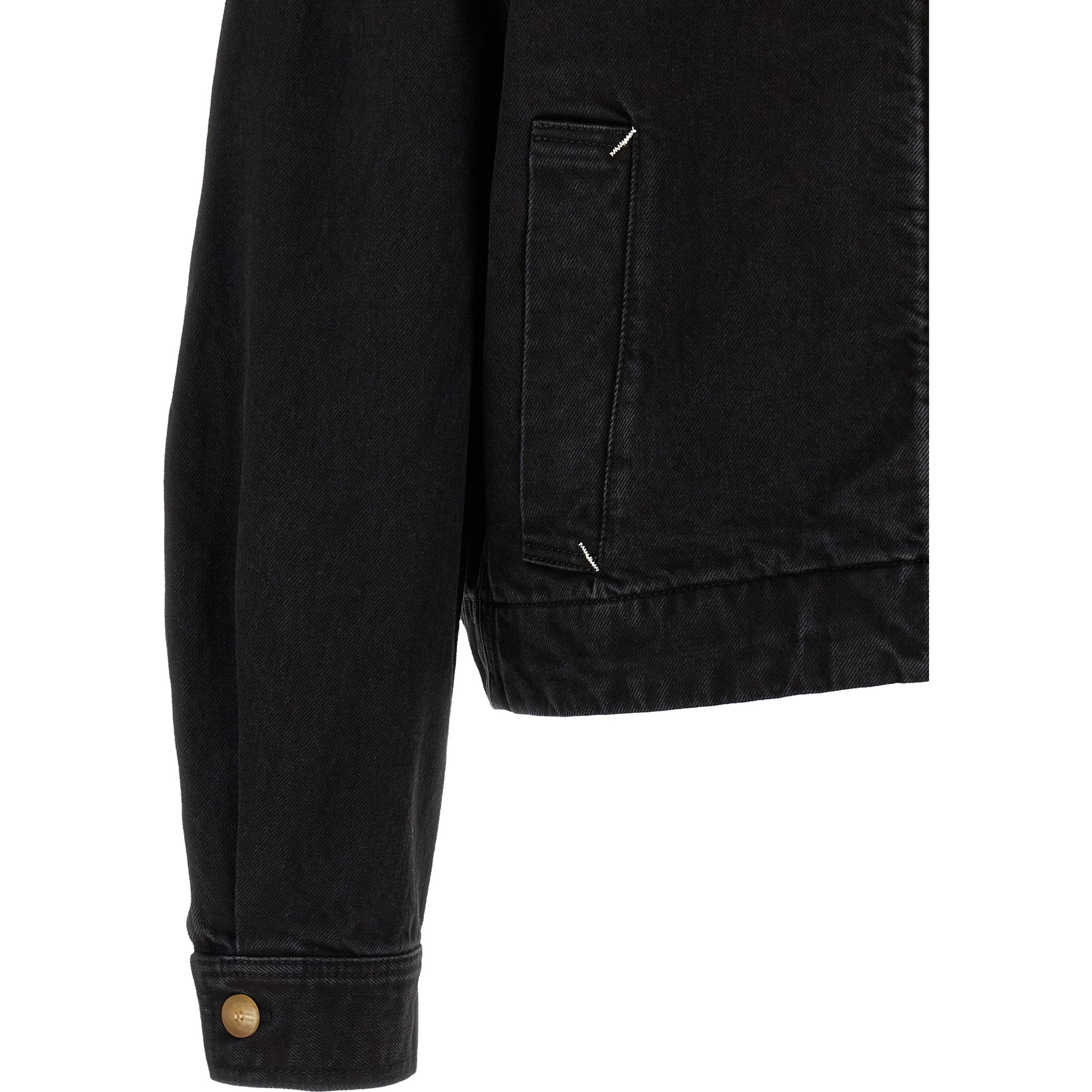Black Cotton Denim Jacket