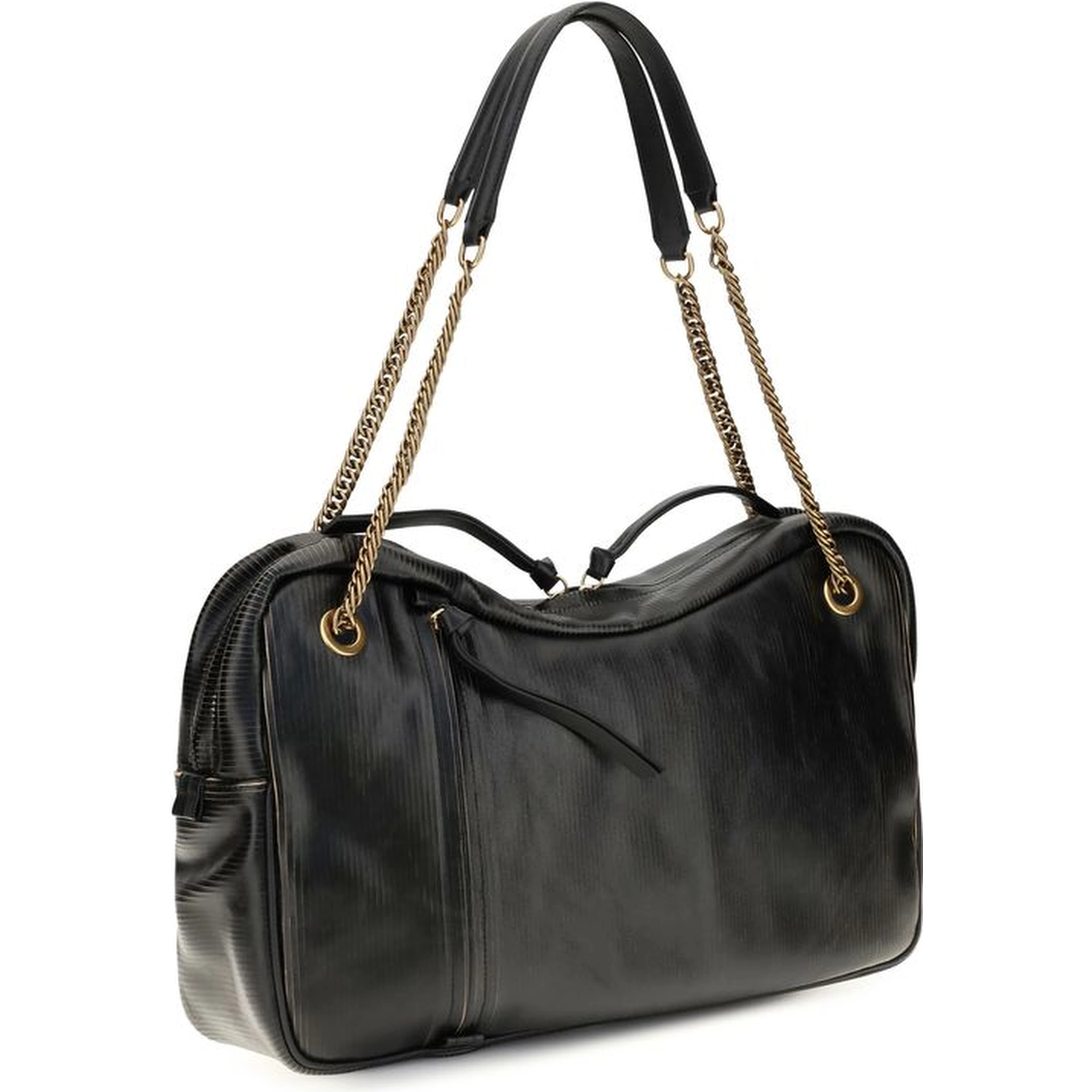 Black Calf Leather Bos Taurus Shoulder Bag