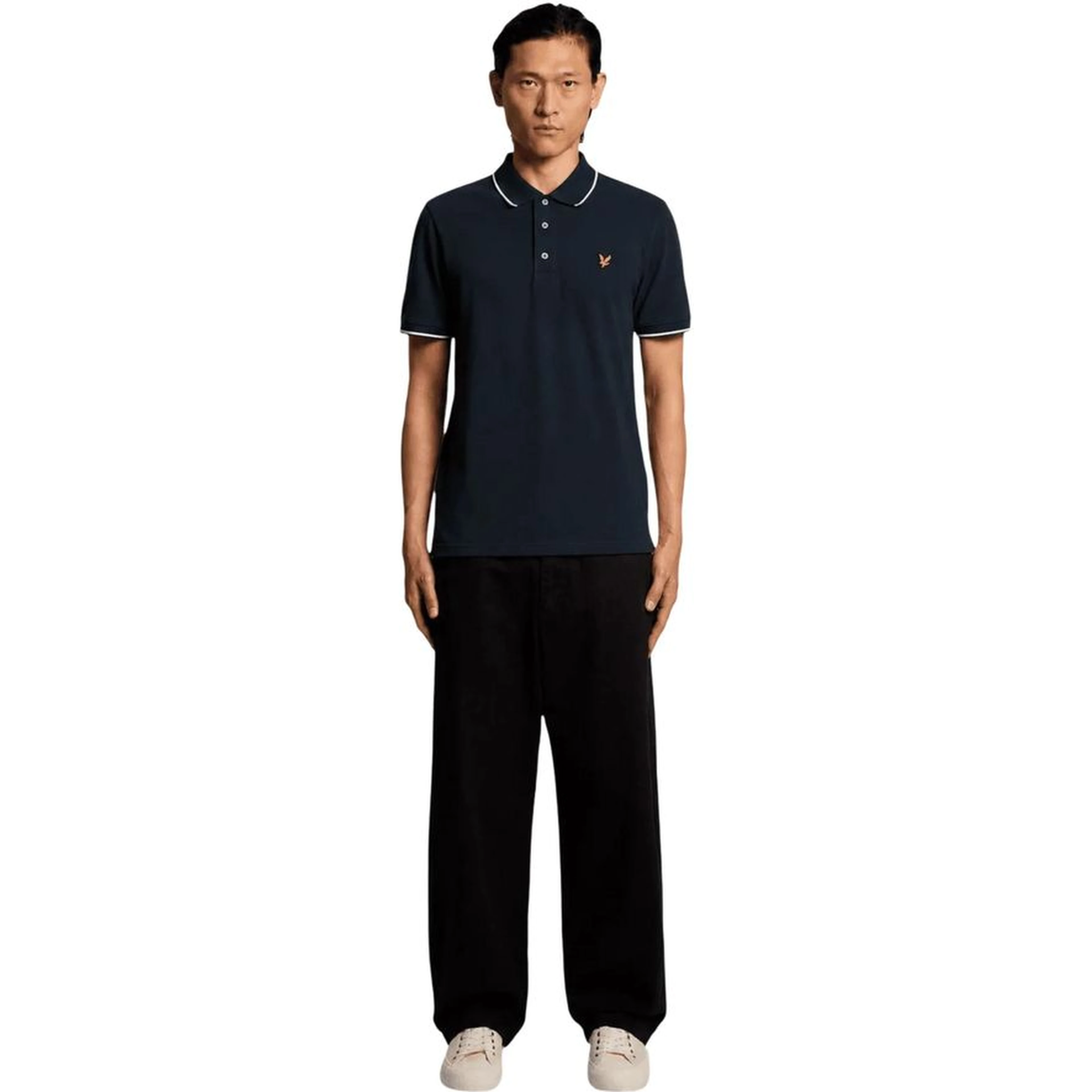 Blue Cotton Polo Shirt