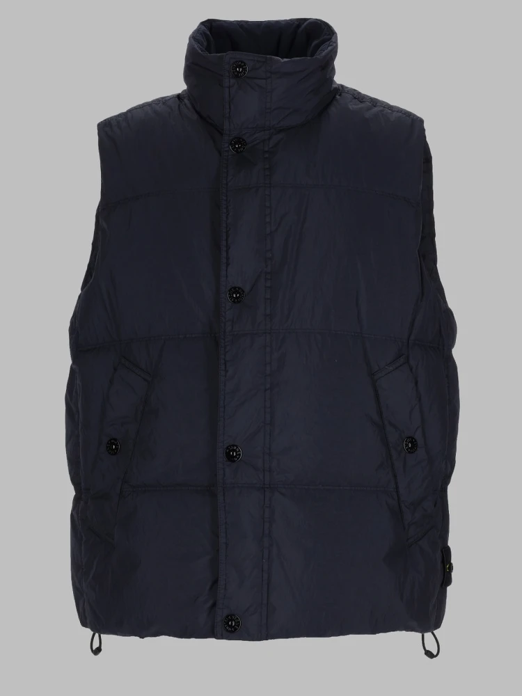 GILET IMBOTTITO IN PIUMA RESISTENTE AL VENTO CON ANTIGOCCIA