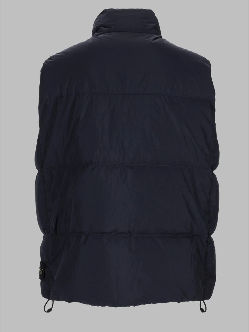 GILET IMBOTTITO IN PIUMA RESISTENTE AL VENTO CON ANTIGOCCIA