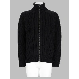 maglia a costine con zip