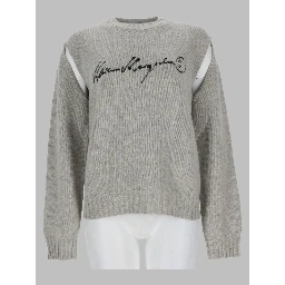 maglia in lana con logo