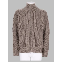 maglia a costine con zip