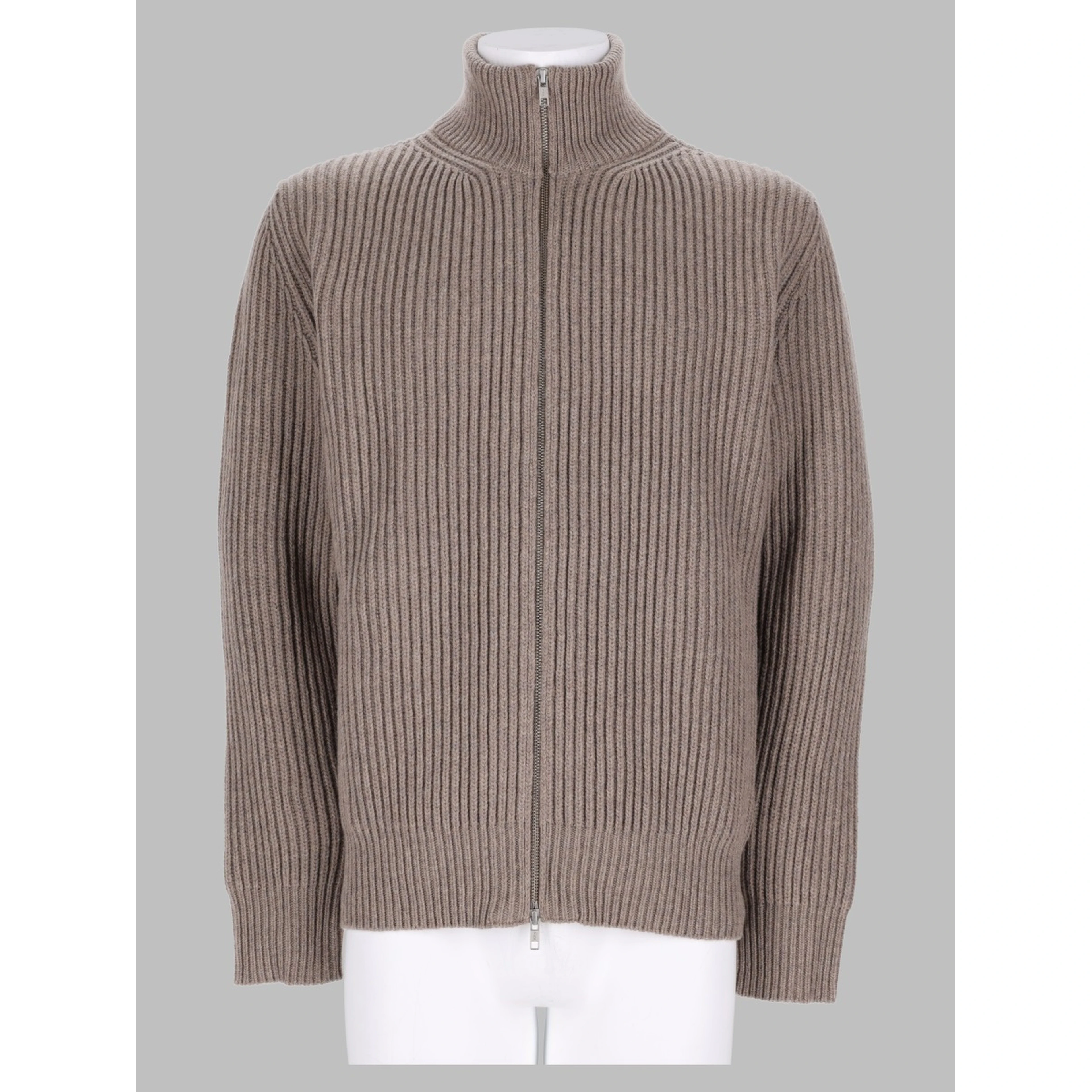 maglia a costine con zip