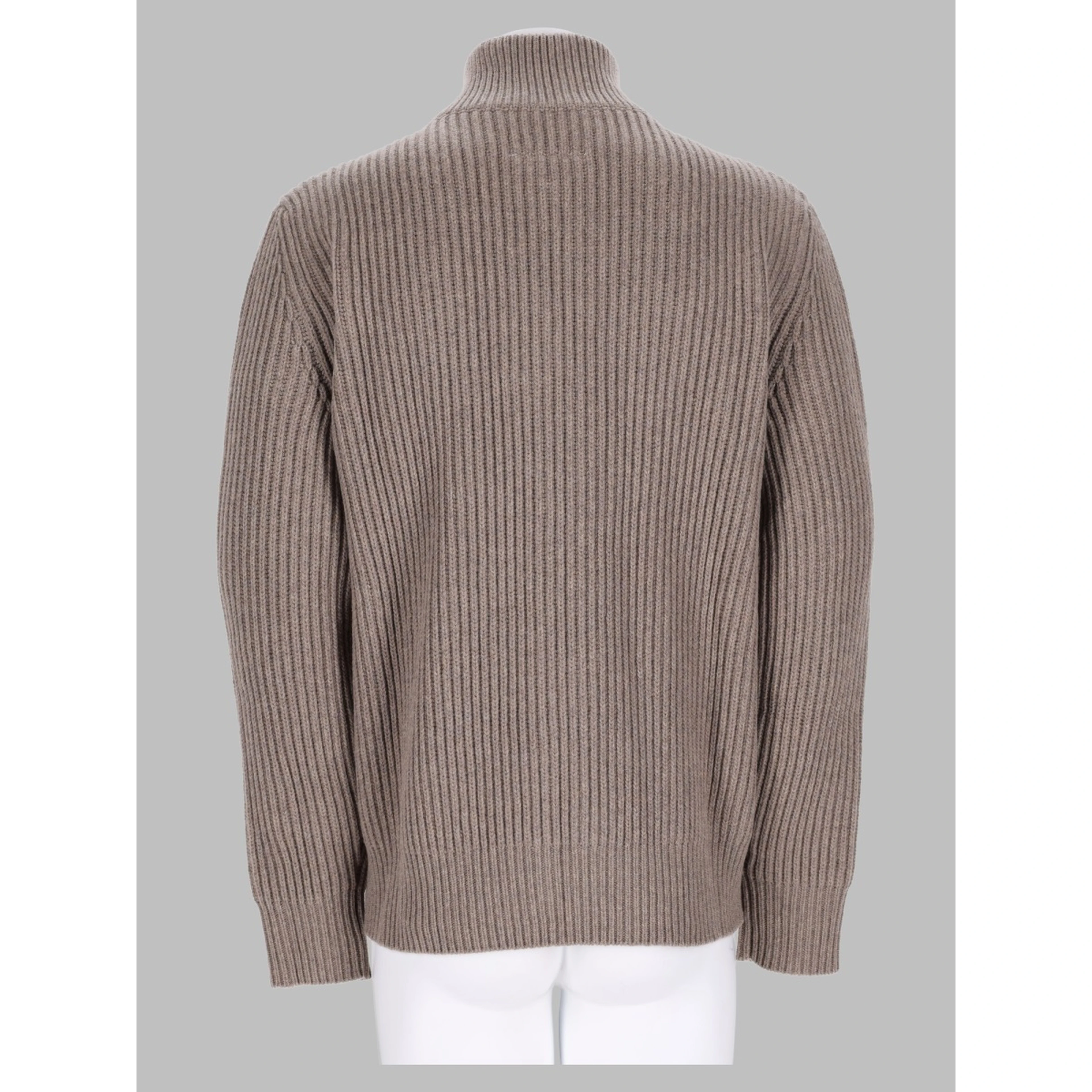 maglia a costine con zip