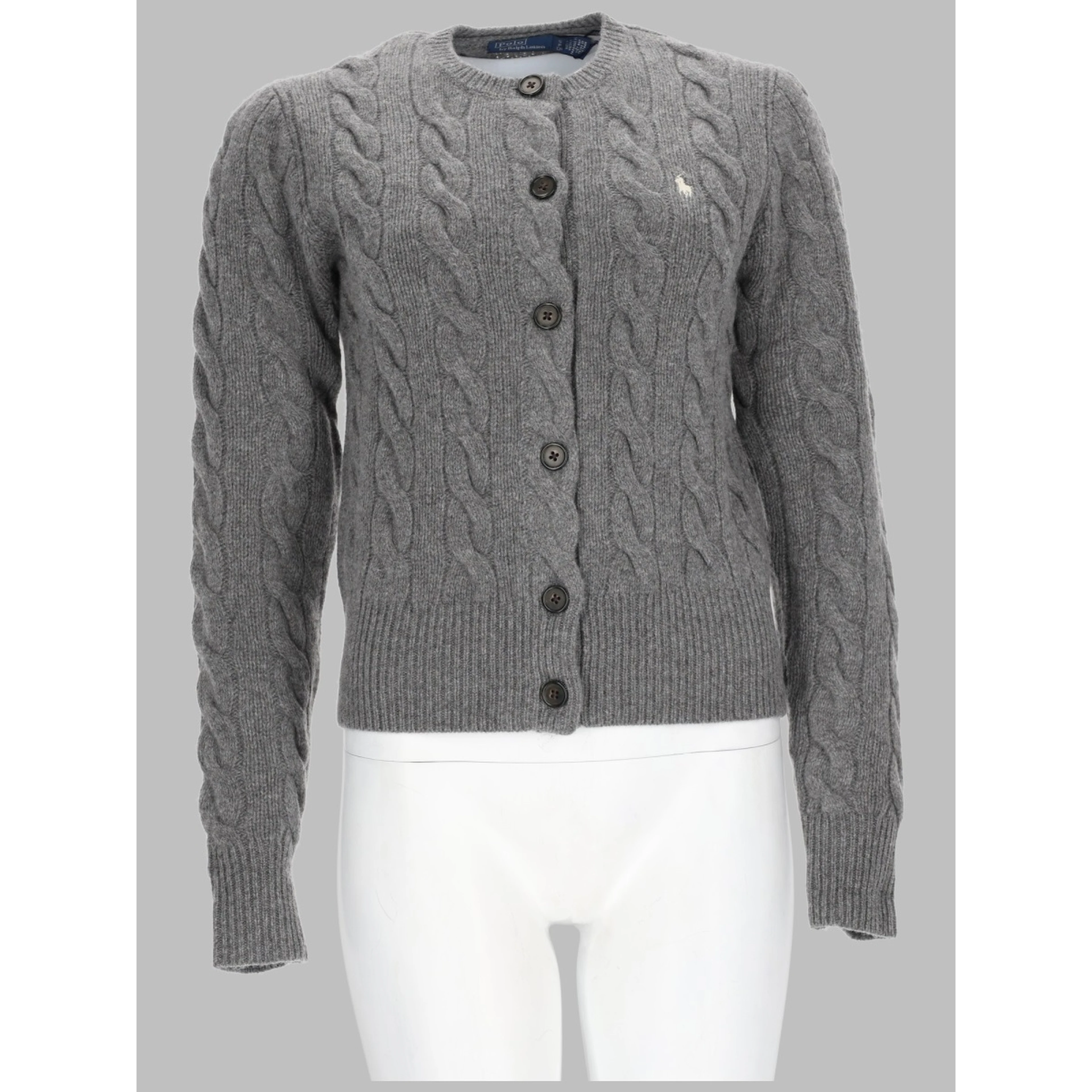 CARDIGAN A TRECCE CON LOGO