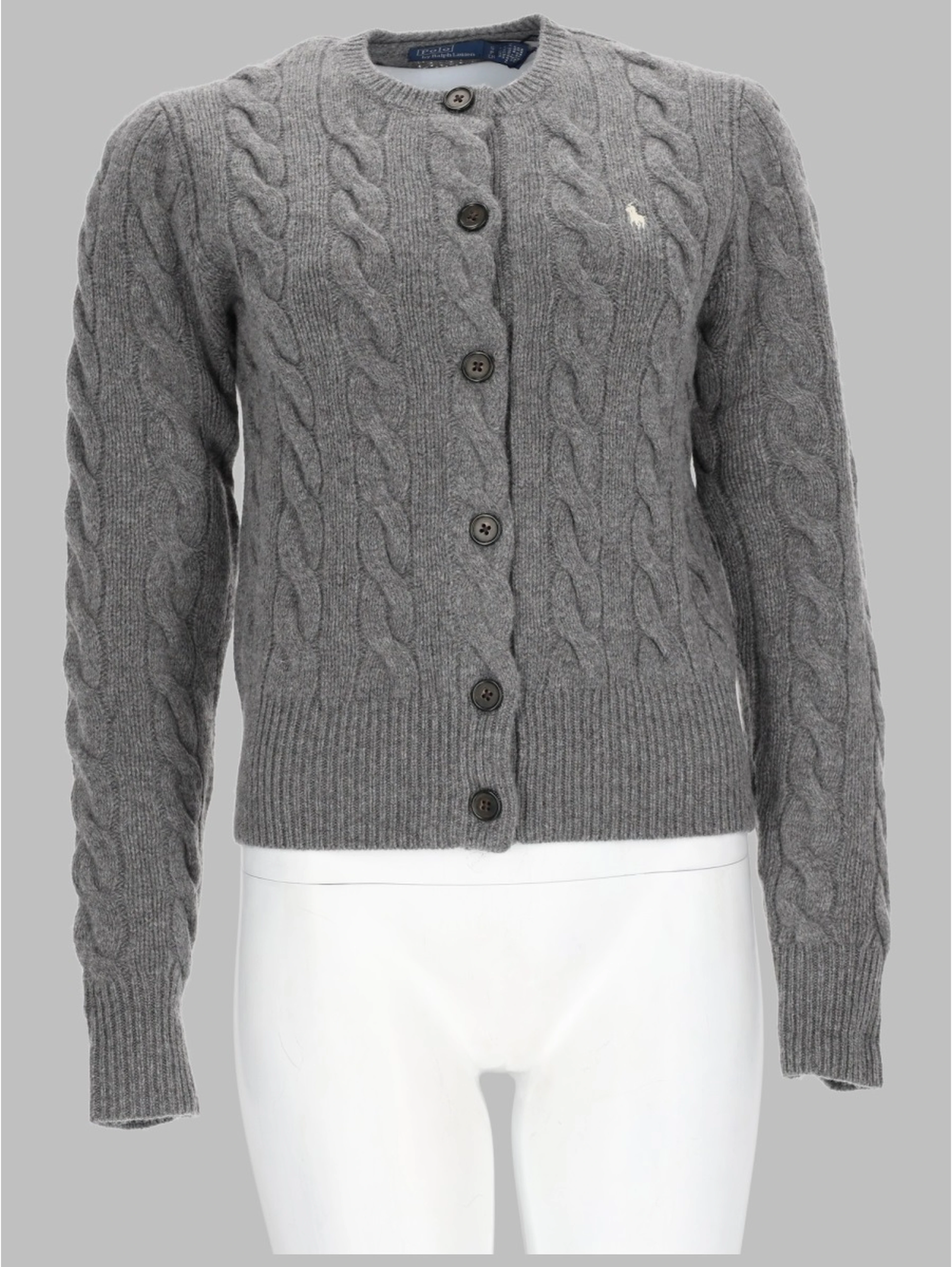 CARDIGAN A TRECCE CON LOGO