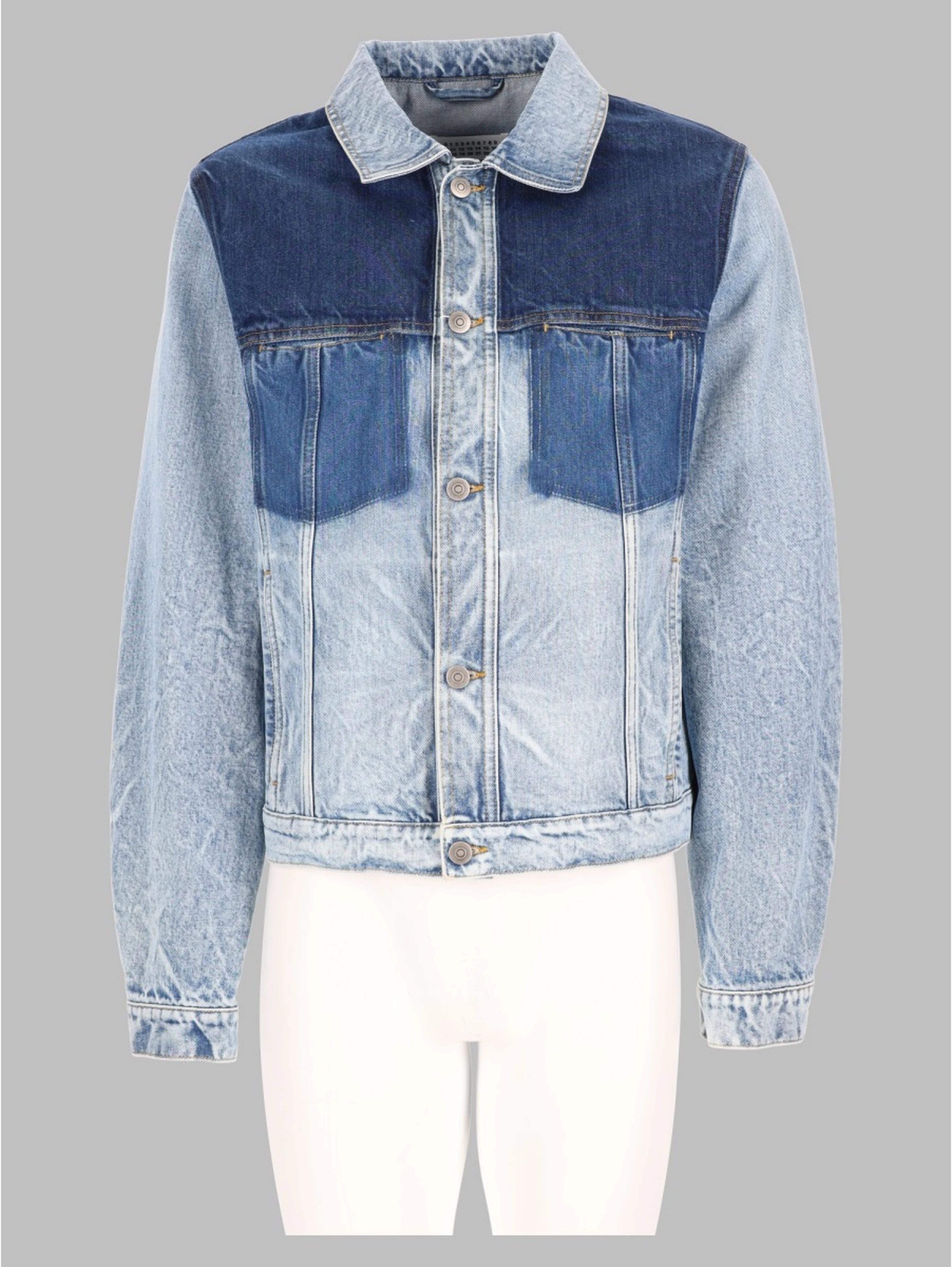 Giacca In Denim Effeto Patchwork