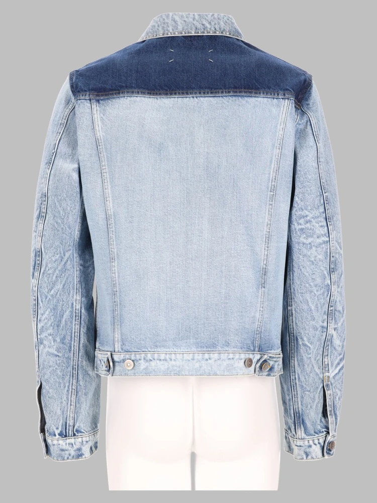 Giacca In Denim Effeto Patchwork alternative