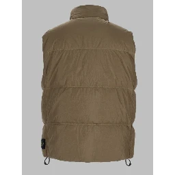 GILET IMBOTTITO IN PIUMA RESISTENTE AL VENTO CON ANTIGOCCIA