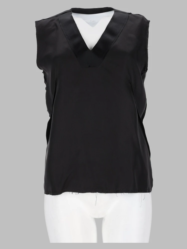 Top In Seta Con Scollo A V
