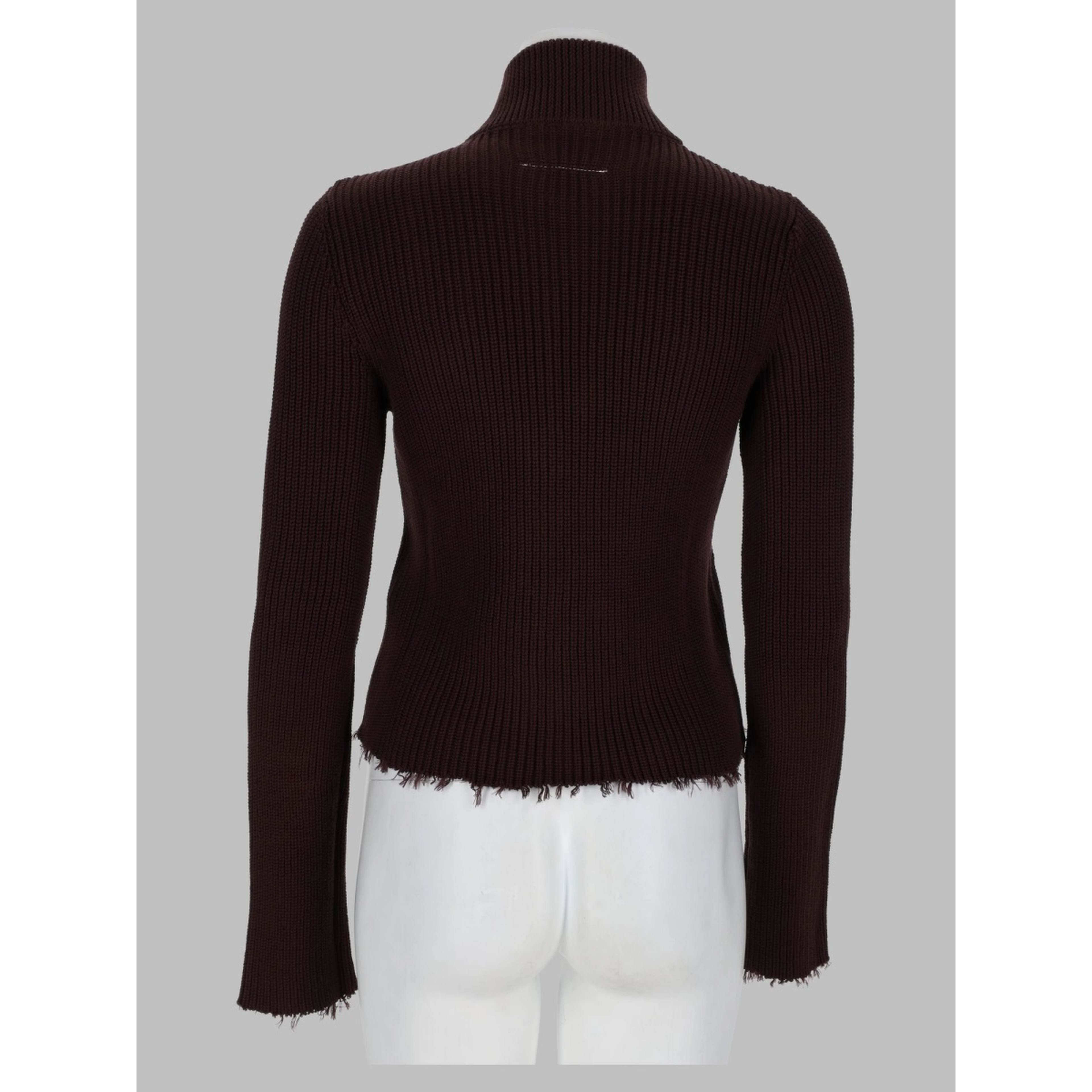 cardigan a coste con zip