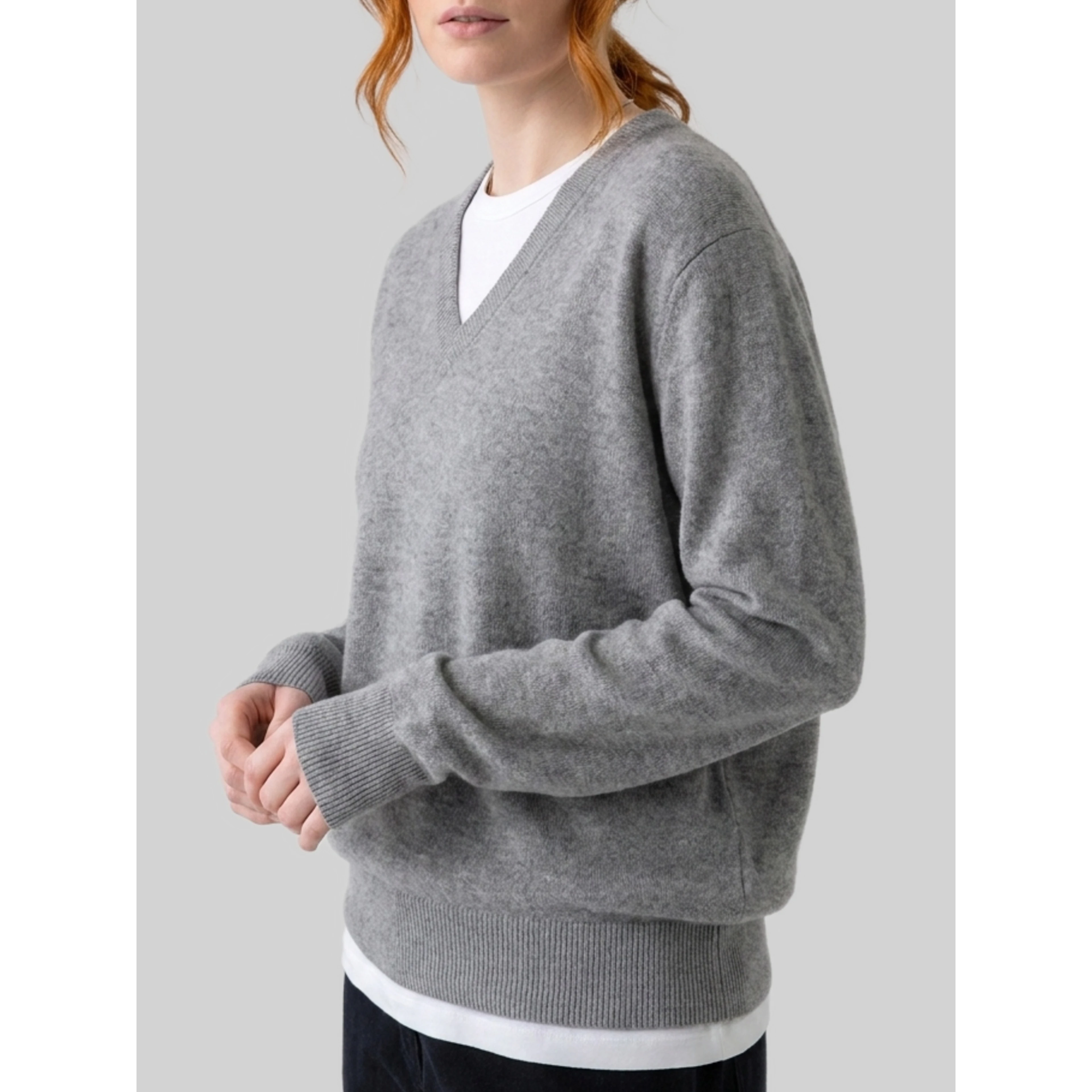 Light gray melange Phora sweater