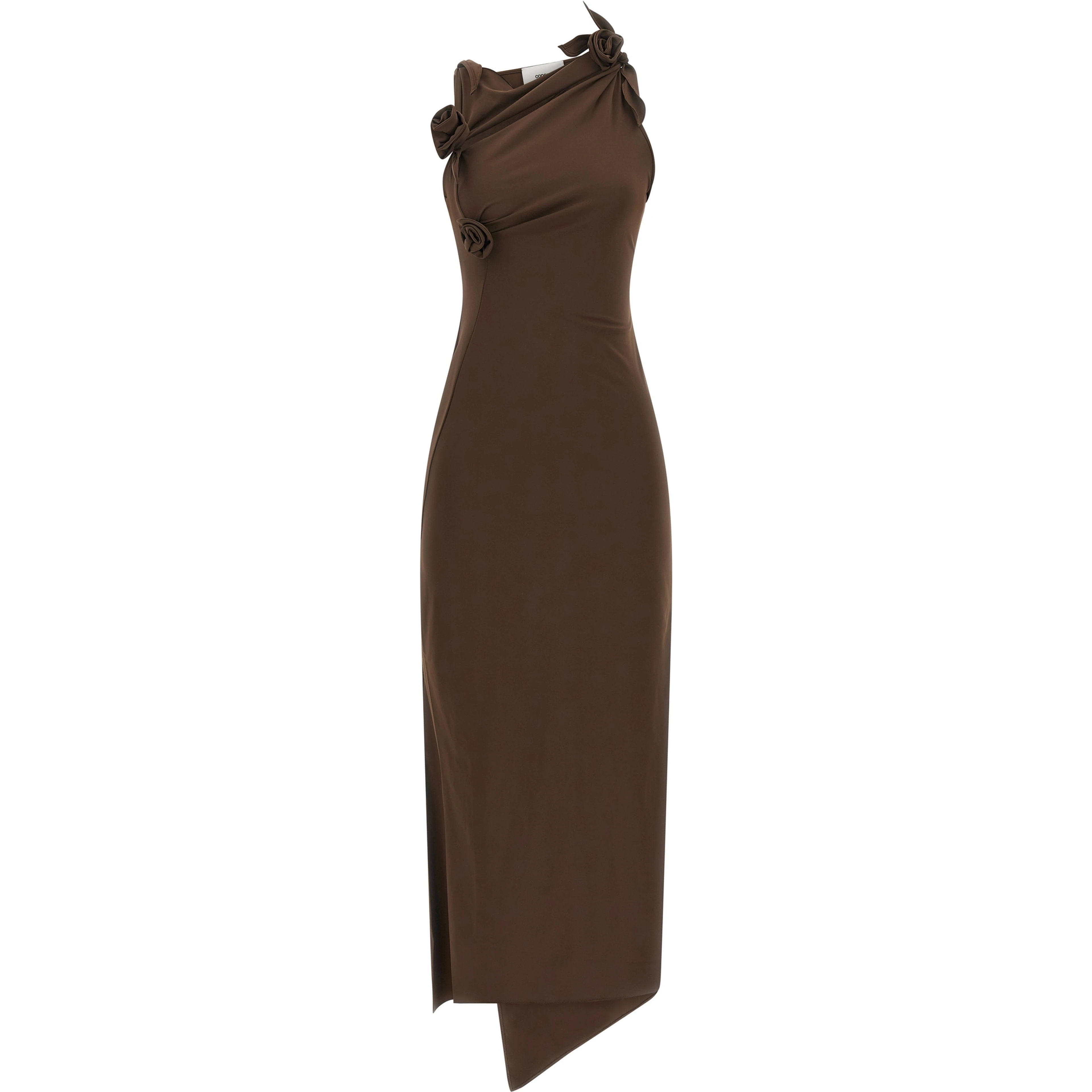 Brown Recycled Polyamide Long Dress