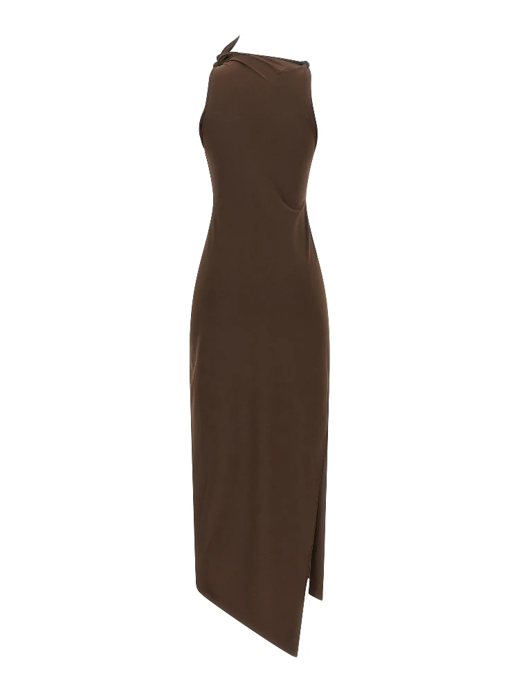 Brown Recycled Polyamide Long Dress alternative