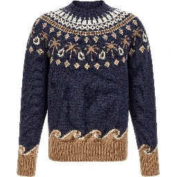 Blue Virgin Wool Cardigan