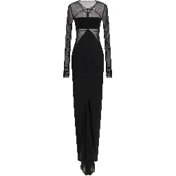 Black Nylon Long Dress
