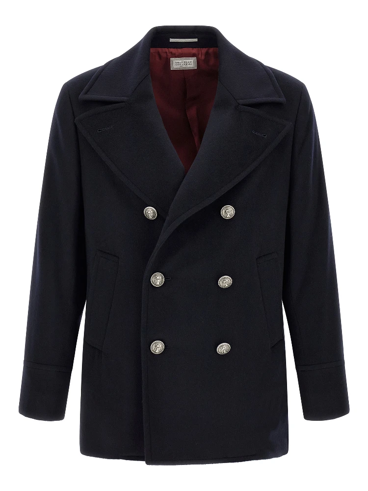 Blue Virgin Wool Coat